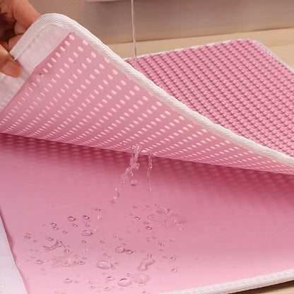 Waterproof Pet Cat Litter Mat Foldable EVA Double-Layer Cats Mat Bottom Non-Slip Pet Litter Cat Mat Layer Pet Litter Catcher Mat