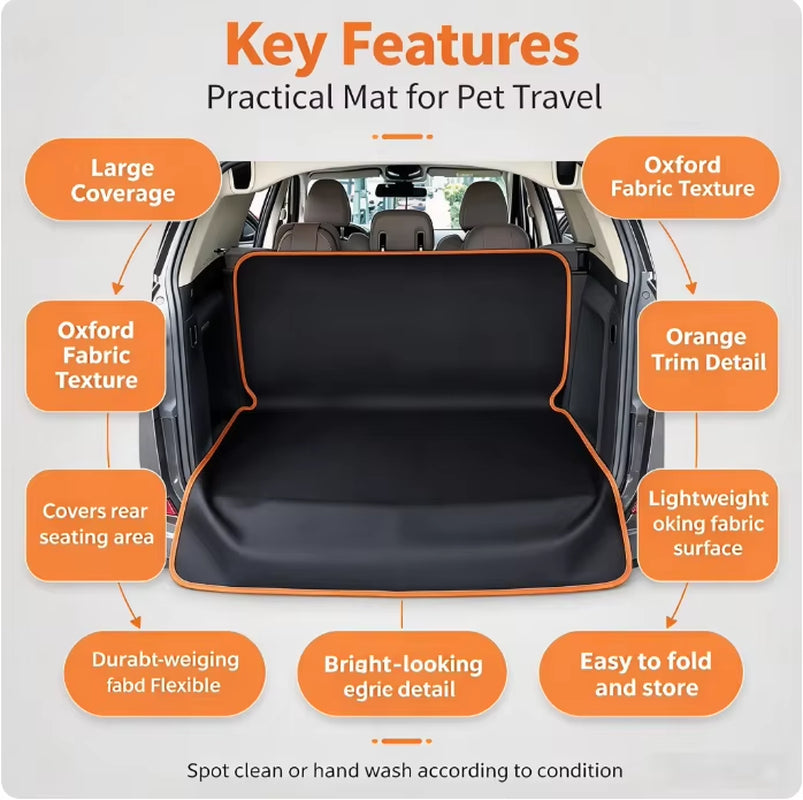 HTMCK SUV Cargo Liner - Waterproof Trunk Seat Cover for Back Cargo Area, Universal Fit