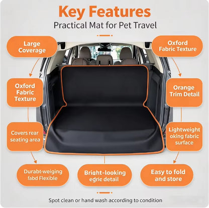 HTMCK SUV Cargo Liner - Waterproof Trunk Seat Cover for Back Cargo Area, Universal Fit