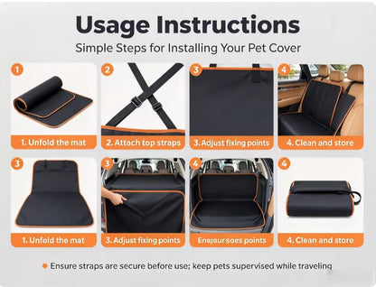HTMCK SUV Cargo Liner - Waterproof Trunk Seat Cover for Back Cargo Area, Universal Fit