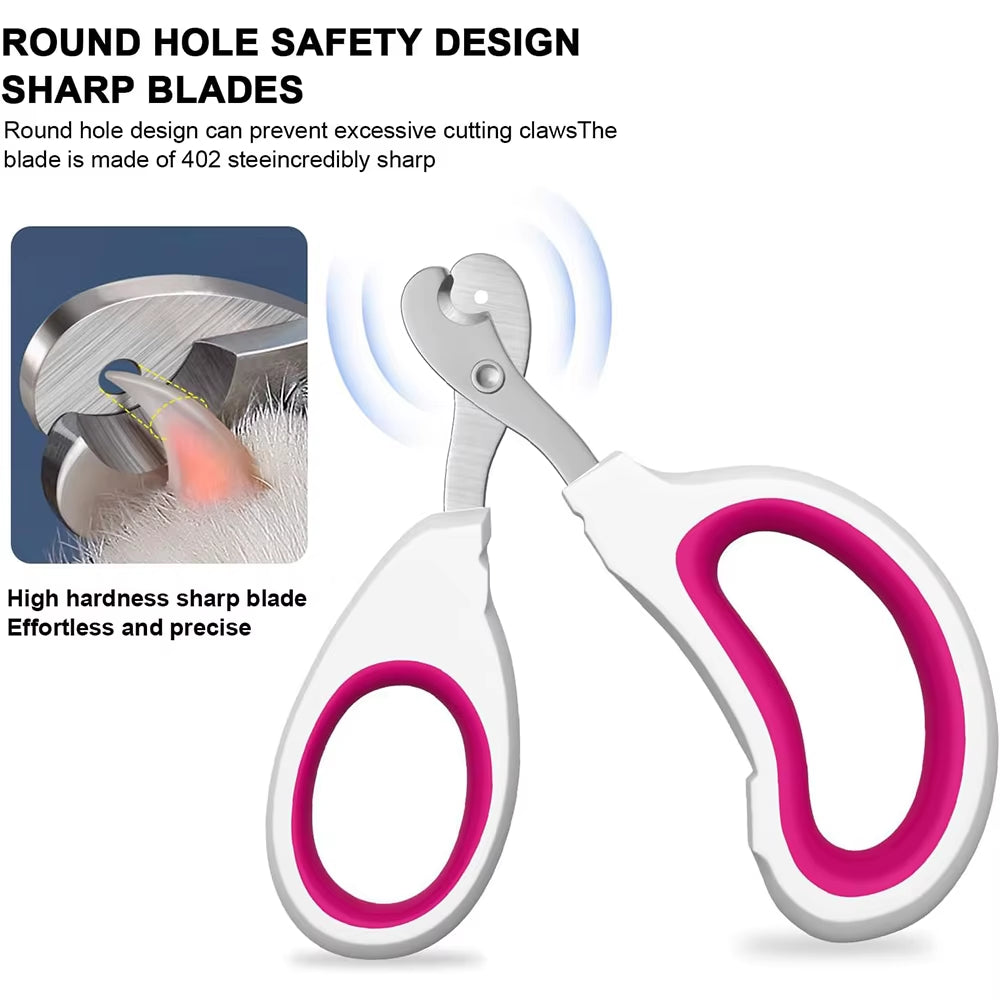 1Pcs Cat/Dog Nail Clippers Stainless Steel Pet Grooming Circular Hole Nail Clippers Portable Cat/Dog Specific Cleaning Products