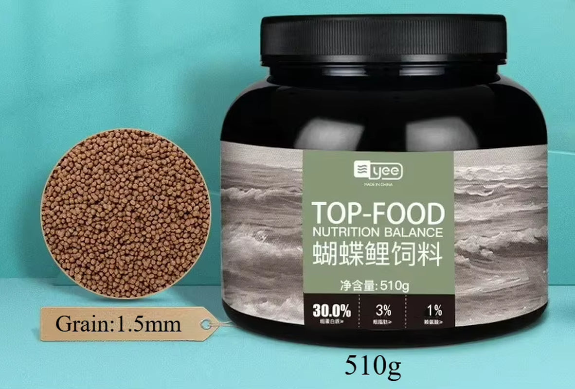 YEE Butterfly Fish Grain Whitening Body Ornamental Fish Special Pellet Feed Platinum Brocade Carp Fish Feed Wholesale