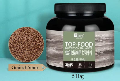 YEE Butterfly Fish Grain Whitening Body Ornamental Fish Special Pellet Feed Platinum Brocade Carp Fish Feed Wholesale