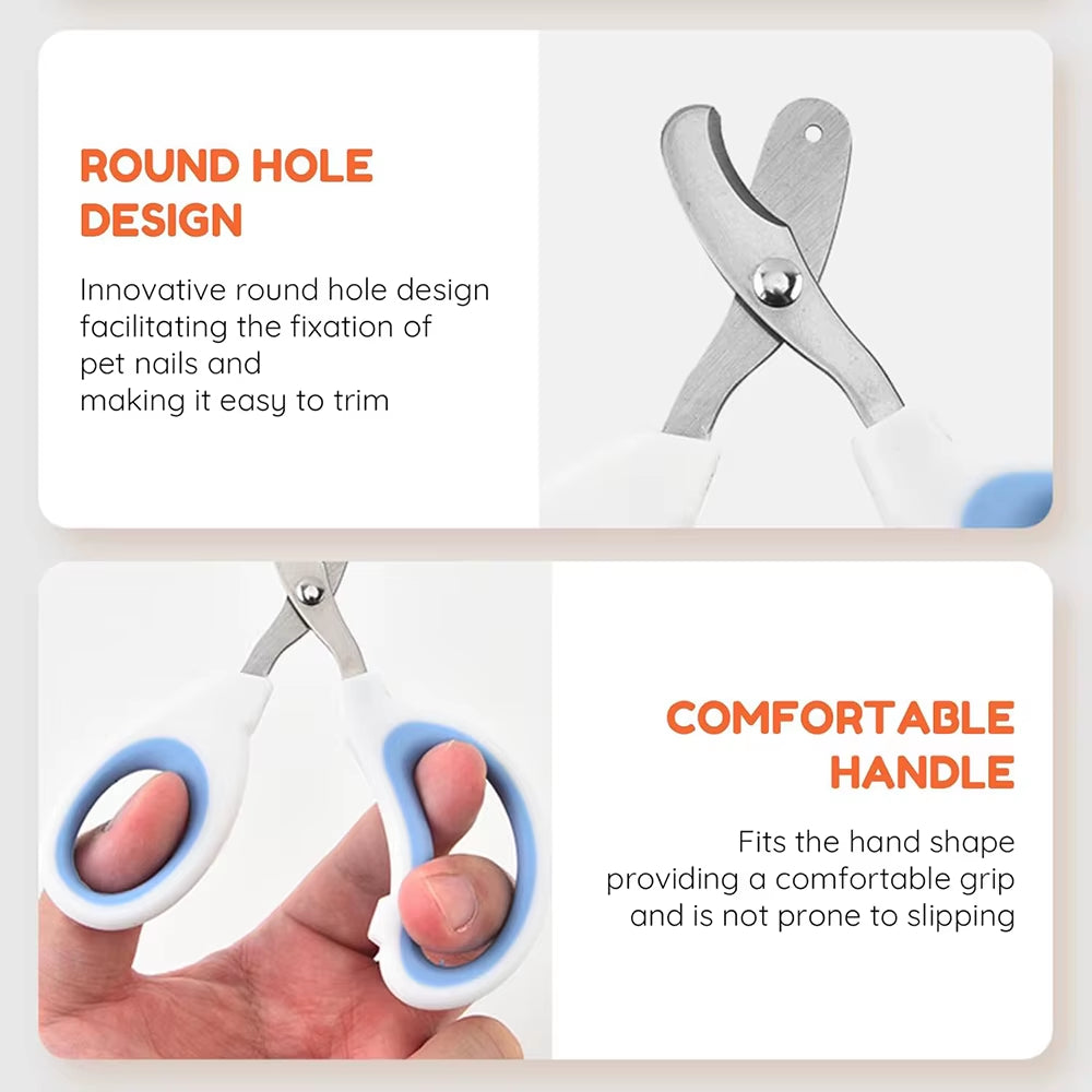 1Pcs Cat/Dog Nail Clippers Stainless Steel Pet Grooming Circular Hole Nail Clippers Portable Cat/Dog Specific Cleaning Products